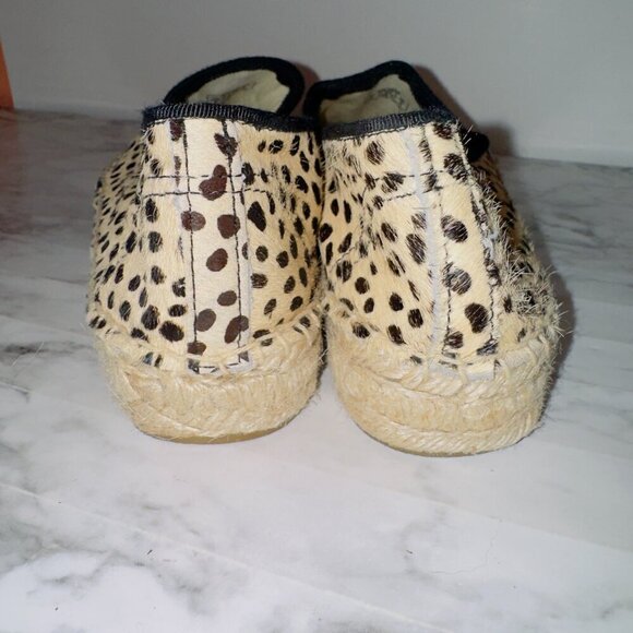 Soludos Women's Animal Print Slip On platform Espadrille Shoes size US 8 - Picture 6 of 10